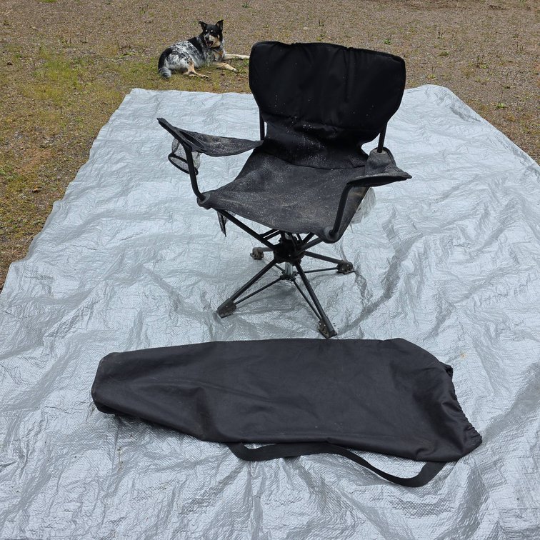 Revolve Folding Camp Chair with Swivel Base and Carry Bag