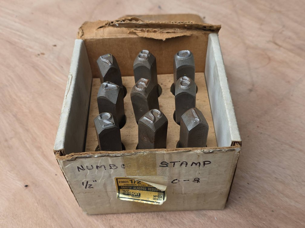C.H. Hanson Premier Steel Number Stamps 1/2" Set 0-9