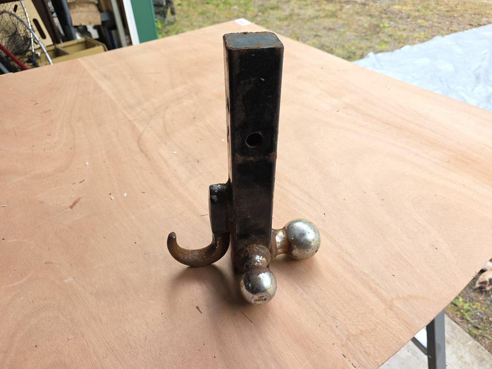 Triple Ball Trailer Hitch Mount with Hook, 1-7/8", 2", 2-5/16" Balls