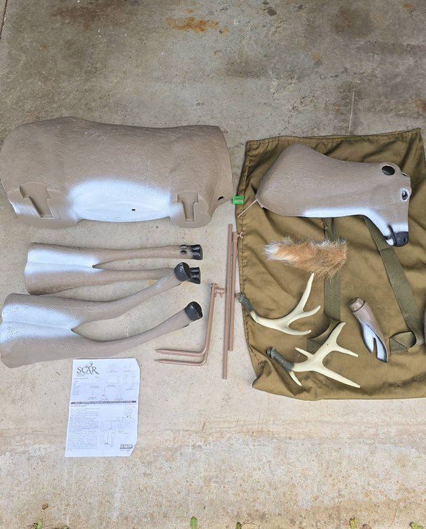 Primos Full Size SCAR Deer Decoy with Antlers, Tail, and Carry Bag