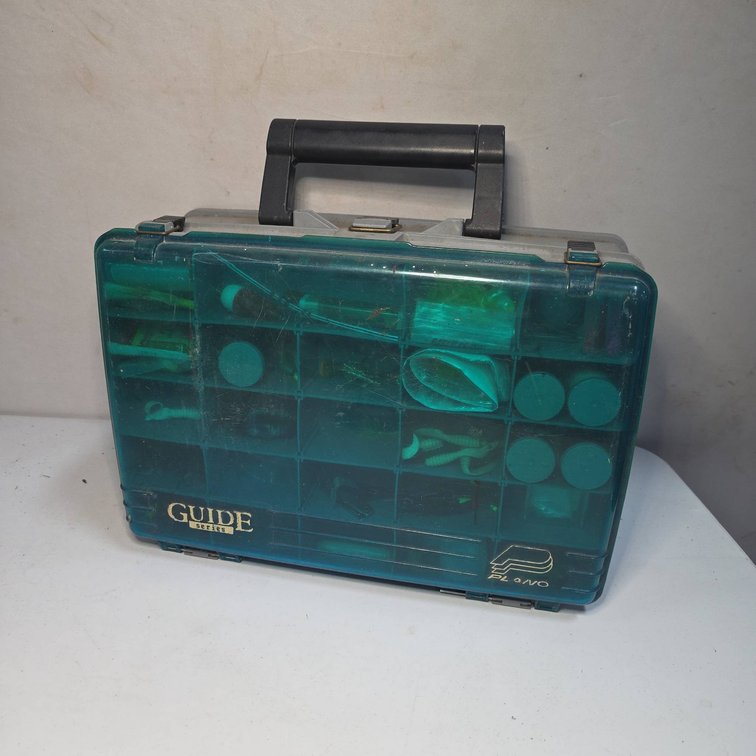 Plano Guide Series Fishing Tackle Box with Assorted Lures, Hooks, Floats, etc