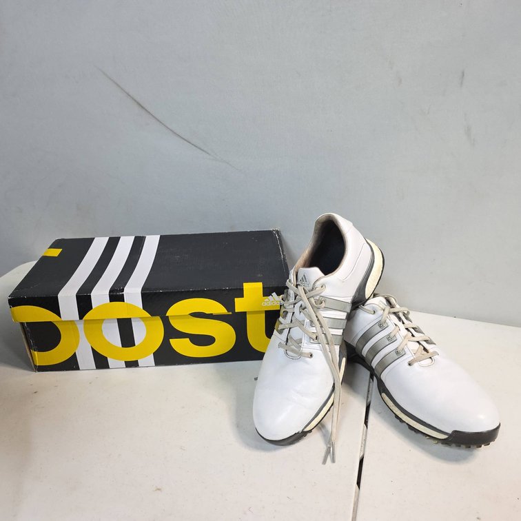 Adidas Tour360 XT Men's Size 11.5 White Golf Shoes, Spiked Outsole, ClimaProof, BB7921