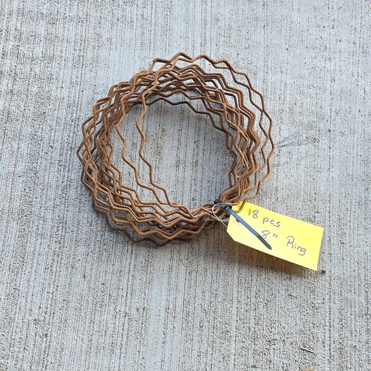18 Metal 8" Wreath Forms with Wavy Edge Design
