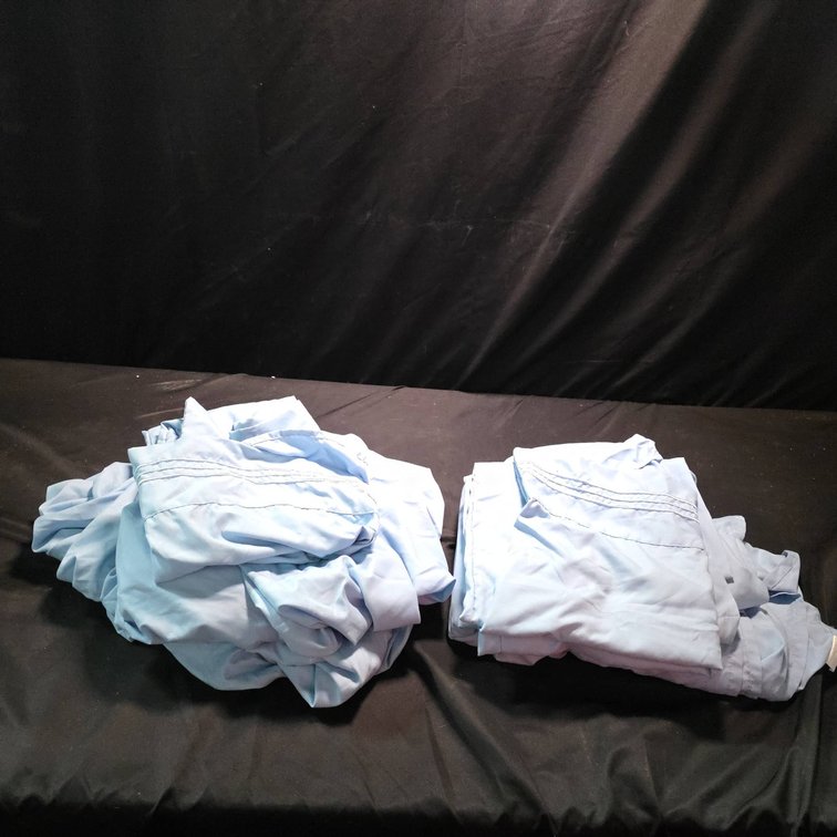 CGK Linens Light Blue Twin Sheets, Flat Sheet 96"x103", and (3) Pillow Cases, 100% Polyester