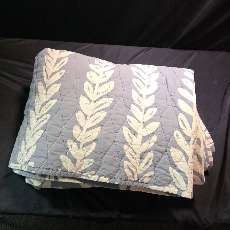 Martha Stewart Collection Full/Queen Comforter, Leaf Pattern, Cotton Shell