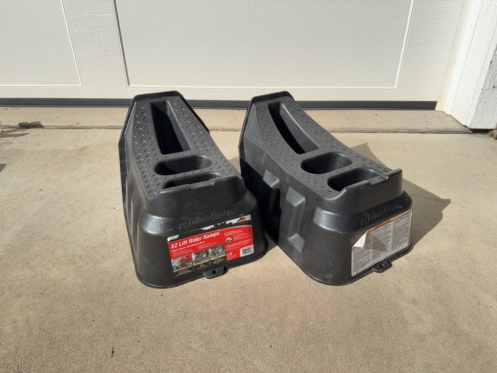 RhinoGear EZ Lift Rider Ramps Heavy-Duty Plastic Vehicle Service Pair