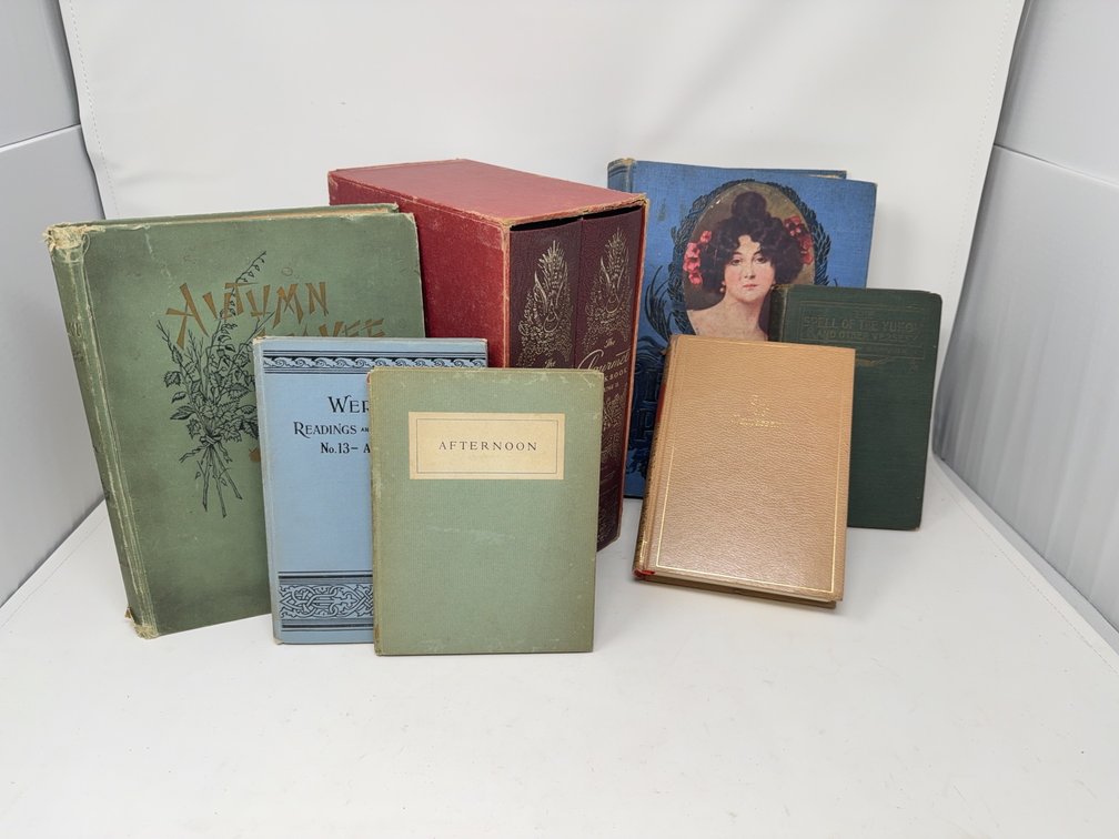 8 Books: Vintage Literature, Art, Poetry, Gourmet Cookbook Set, 1908-1976