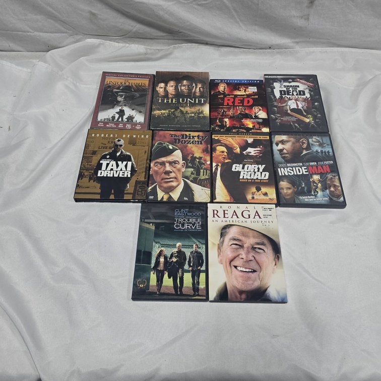 10 DVD and Blu-Ray Movies Including The Untouchables, Taxi Driver, Red, Inside Man