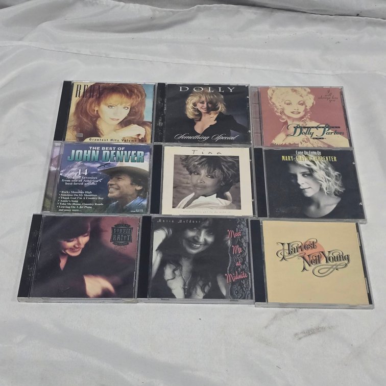 9 Country and Pop CDs: Dolly Parton, John Denver, Neil Young, Tina Turner, Reba McEntire