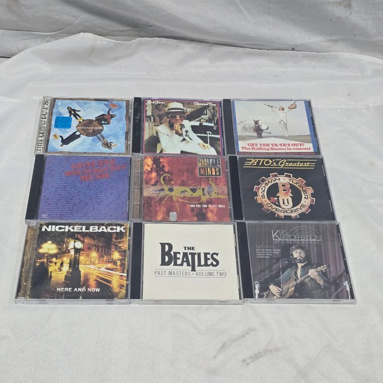 9 Rock and Pop CD Albums Including The Beatles, Elton John, Nickelback, Rolling Stones