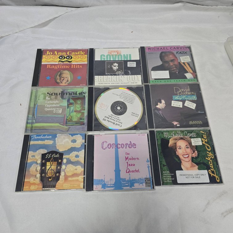 9 Jazz, Ragtime, and Easy Listening CDs Including David Budway, Concorde, Jo Ann Castle