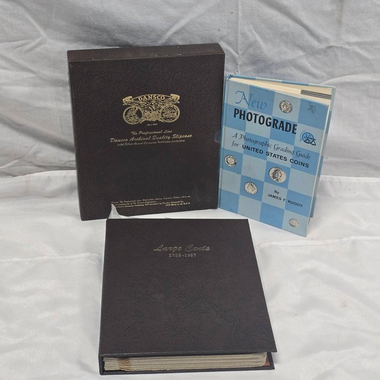 Dansco Large Cents 1793-1857 Coin Album with Slipcase and New Photograde Grading Guide Book