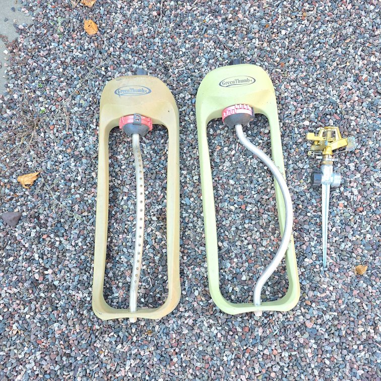 GreenThumb Oscillating Lawn Sprinklers and Brass Impact Sprinkler Set
