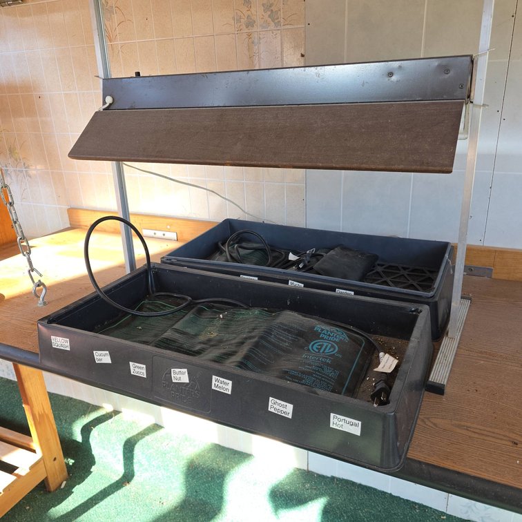 Planter's Pride Seed Starter With Heated Mats and Sylvania Grow Lights