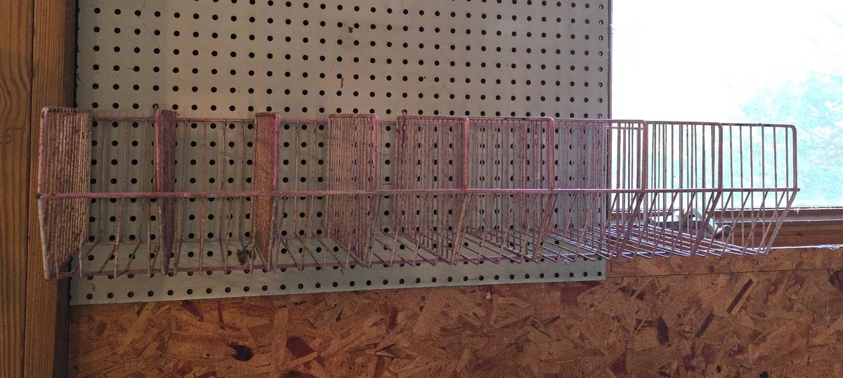 Wire Pegboard-Mount Organizer Rack with Dividers, Metal, Pink Finish