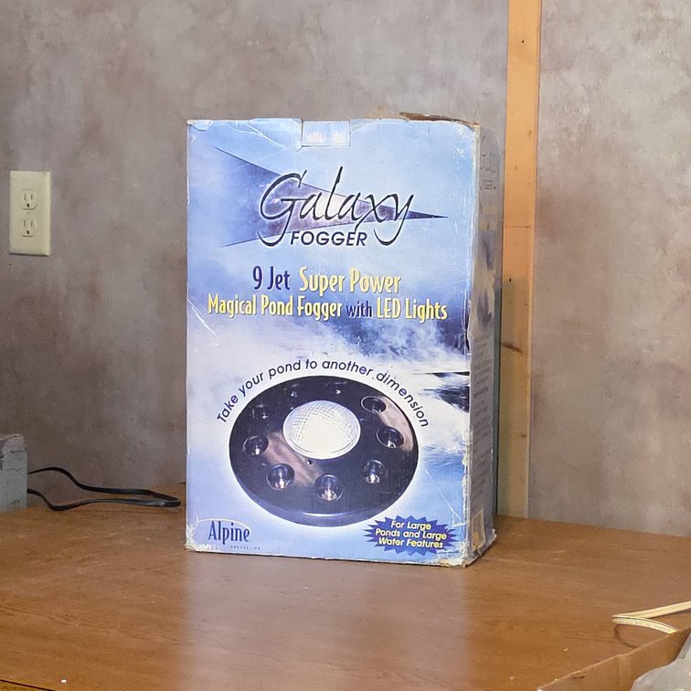 Alpine Galaxy Fogger 9 Jet Super Power Magical Pond Fogger with LED Lights, New in Box