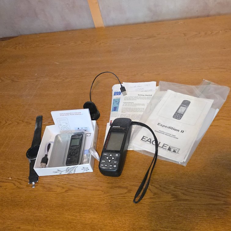 Eagle Expedition II GPS Receiver, Samsung Smartwatch, Digital Voice Recorder, Accessories, Unknown Functionality
