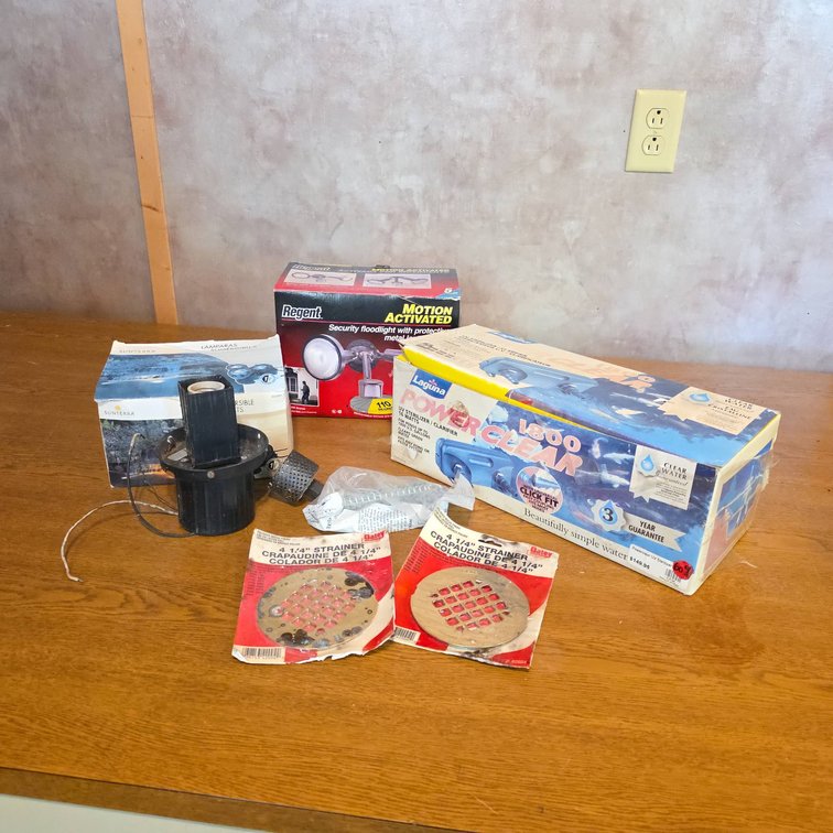 Untested Outdoor Equipment: Regent Motion Security Light, Sunterra Submersible Lights, Laguna UV Sterilizer