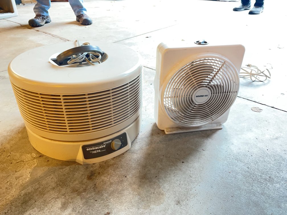 Honeywell Enviracaire True HEPA Air Filter and Holmes Air Electric Fan, Air Filter and Fan Lot