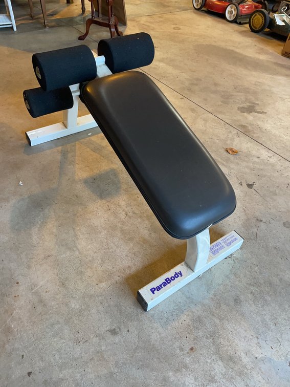 Parabody Exercise Machine Flat and Incline Ab Bench with Foam Rollers, 38.5 Inch Length