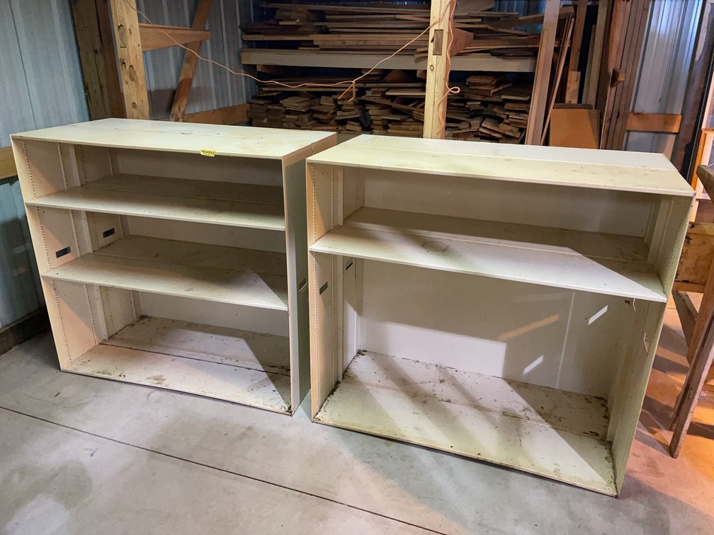 Two Piece Steel Garage Shelving Units with Adjustable Shelves, 48" x 24" x 45" Each