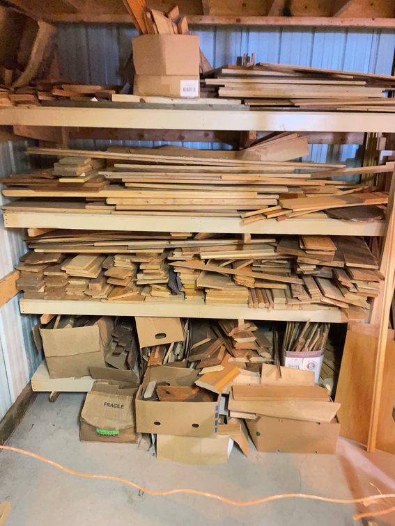 Extensive Woodworkers Dream Lot With Tongue and Groove, Posts, 2x4 Segments, Mixed Wood Pieces, Must Remove All