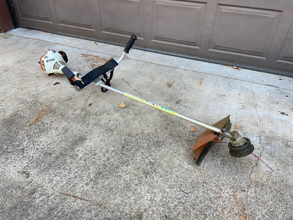 Stihl FS55 Gas-Powered String Trimmer with Bike Handle, Tested and Fully Working