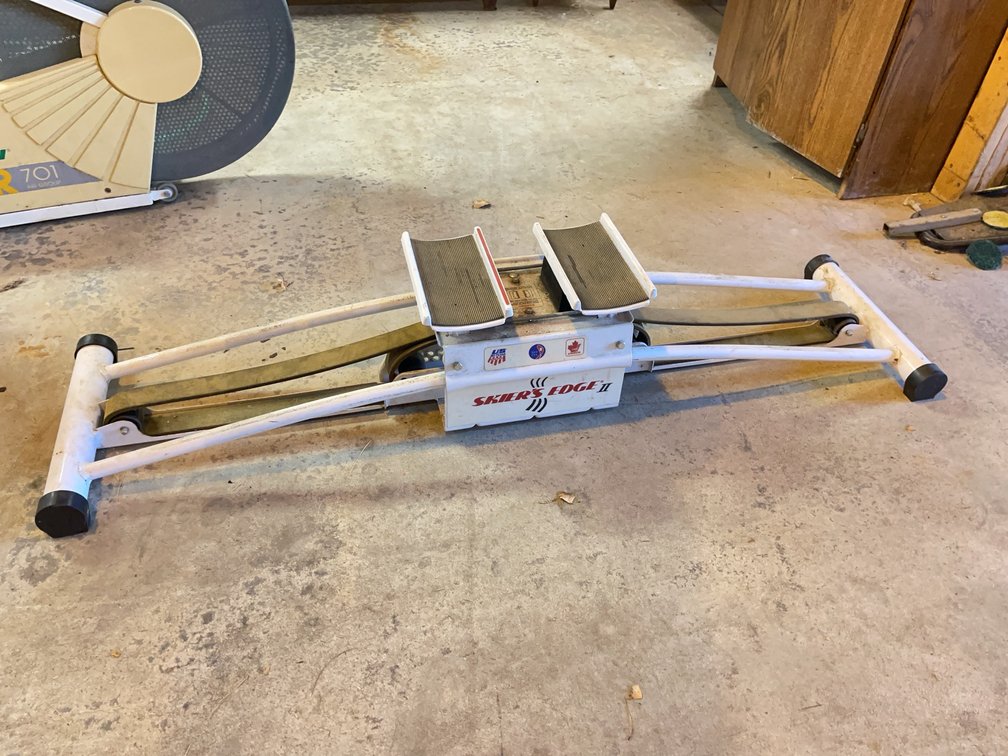 Skiers Edge II Indoor Downhill Ski Exercise Machine with Balance Poles, Endorsed by US Ski Team