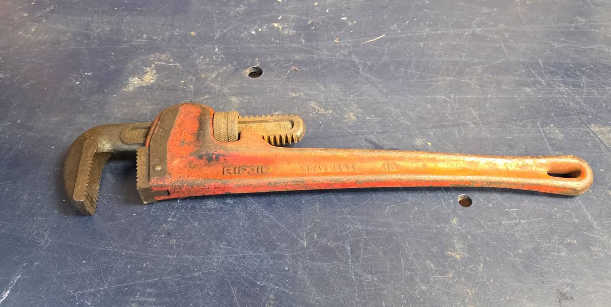 RIDGID Heavy Duty 18-Inch Pipe Wrench by The Ridge Tool Co. Elyria, Ohio USA