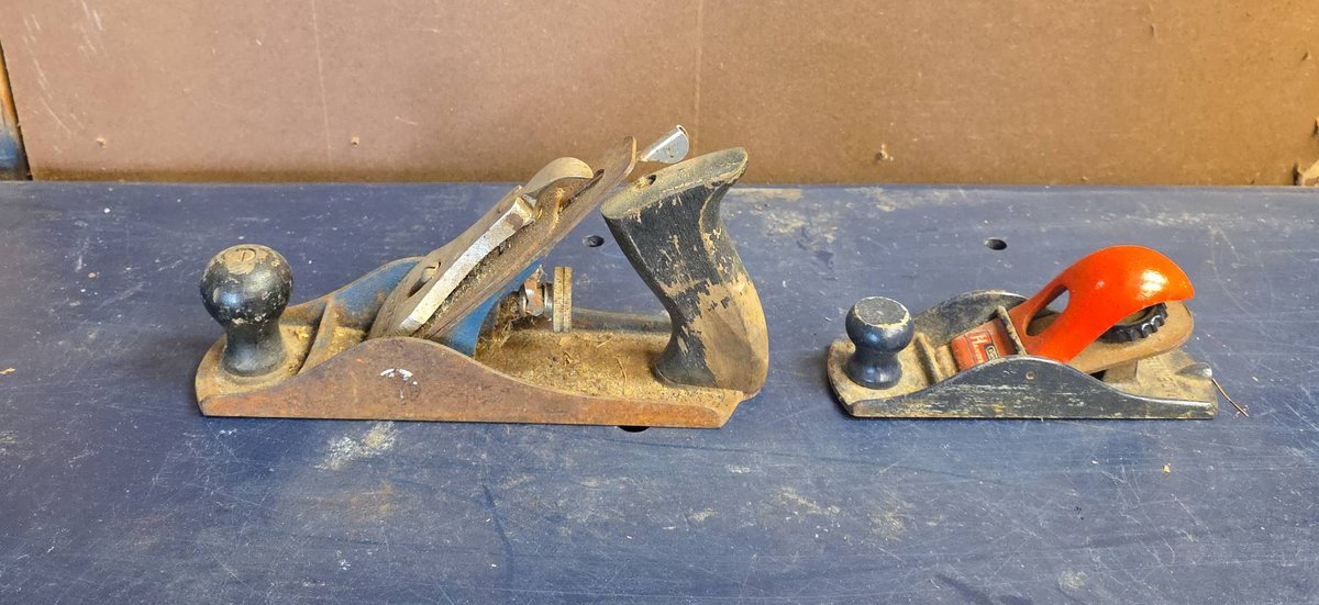 Companion Bench Plane and Stanley Handyman Block Plane Woodworking Tools