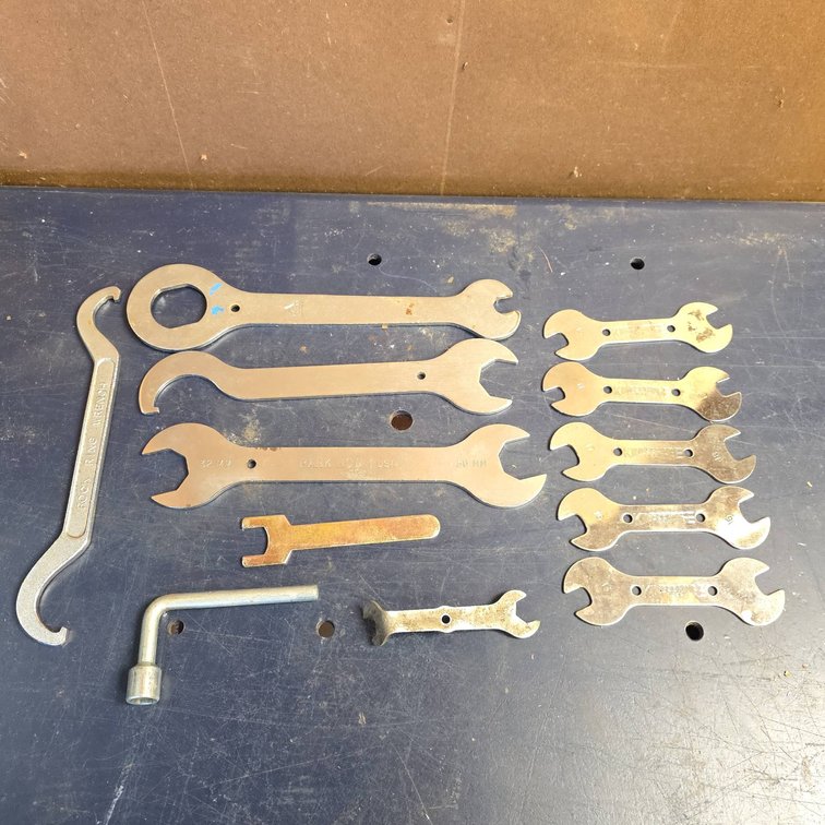 Twelve-Piece Assorted Wrench Set, Kingsbridge and Park Tool, Open-End and Specialty Bicycle Wrenches