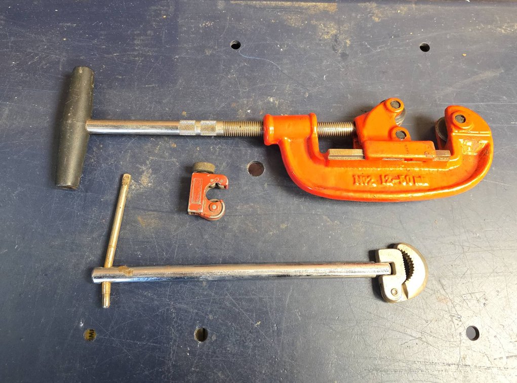 Three Pipe and Tube Cutters, Includes No.2 12-50mm and Mini 3-16mm Cutters