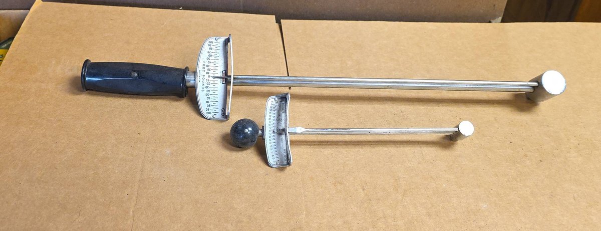 Craftsman and Cornwell Beam-Type Torque Wrenches, Foot Pound Scales, Set of 2