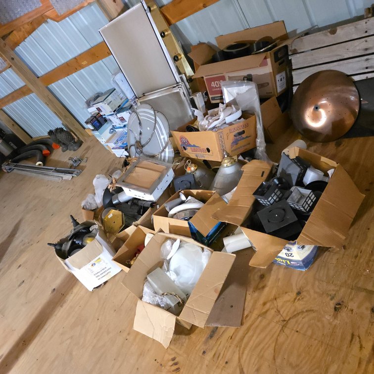 Light Bulb and Fixture Lot Including Ceiling Lights, Wall Sconces, Covers, Outdoor and Indoor Lighting