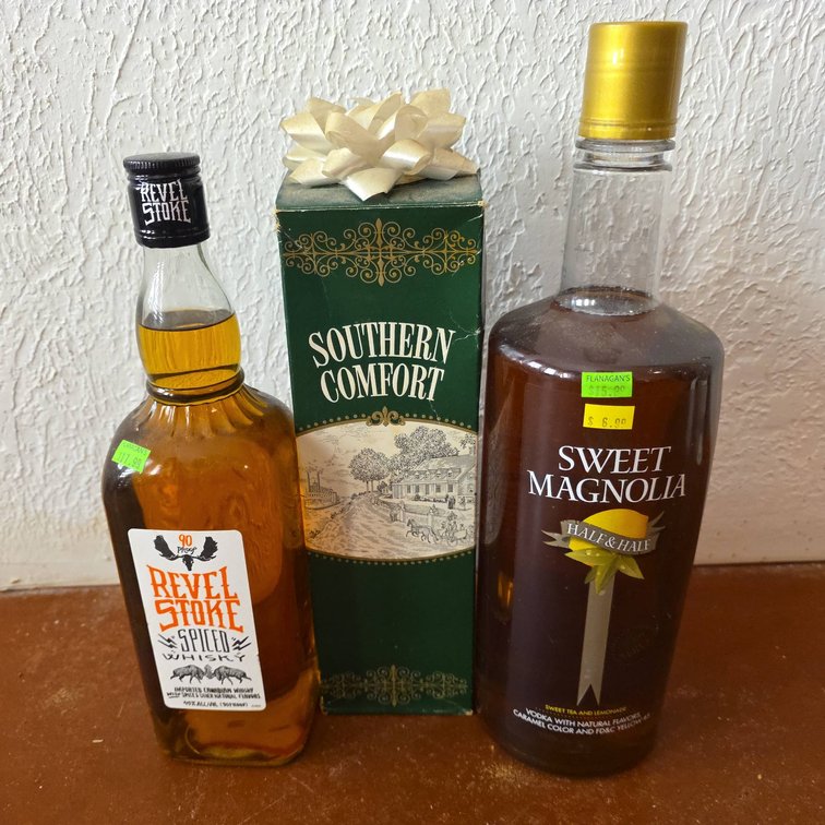Revel Stoke Spiced Whisky, Southern Comfort Gift Box, Sweet Magnolia Half & Half Trio