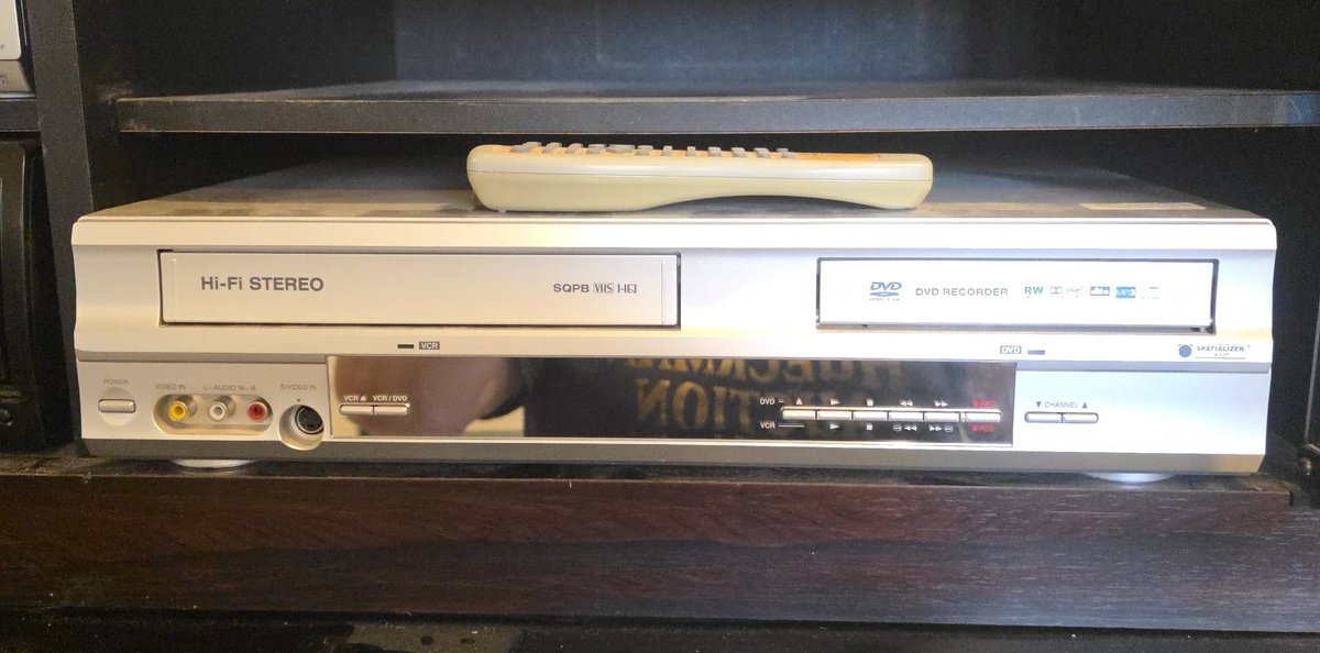 Broksonic DRVCR-900A DVD Recorder and Hi-Fi Stereo VCR Combo with Remote and Multiple Audio Outputs