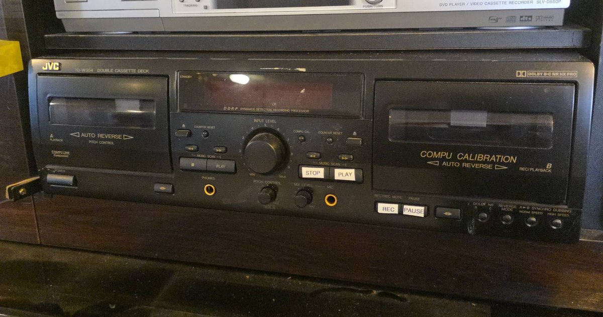 JVC TD-W354 Double Cassette Deck Auto Reverse with Compu Calibration and Dolby B/C NR