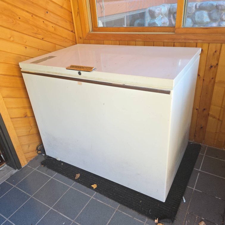 Gibson Food Freezer Chest, White, Lockable Lid, Classic Design