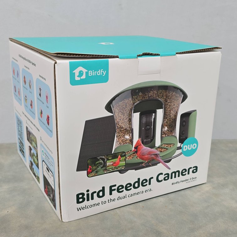 Birdfy Bird Feeder Camera Duo with Two Cameras and Solar Power, AI Bird Recognition, and App Connectivity
