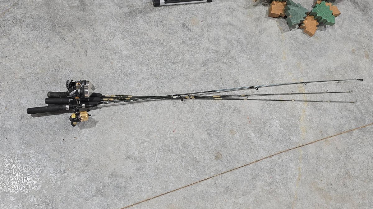 Shimano FX 5'6" Fishing Rod with Daiwa Underspin Reel, Two Zebco Bill Dance Pro Staff Rods and Reels, Lot of Three