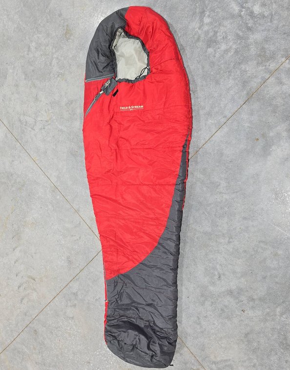 Field & Stream 20°F Mummy Sleeping Bag Red and Gray Ready for Cold Weather Camping