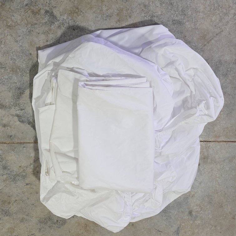 Waterproof Twin Sheet Set with Two Pillow Cases and Two Covers, White, Bedding Essentials