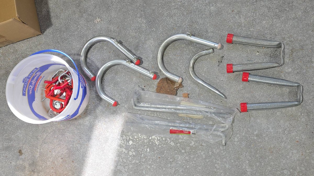 Mountable Wall Hooks and Mini Styles Galvanized Anchor Bolts, 1/2 Inch by 12 Inch