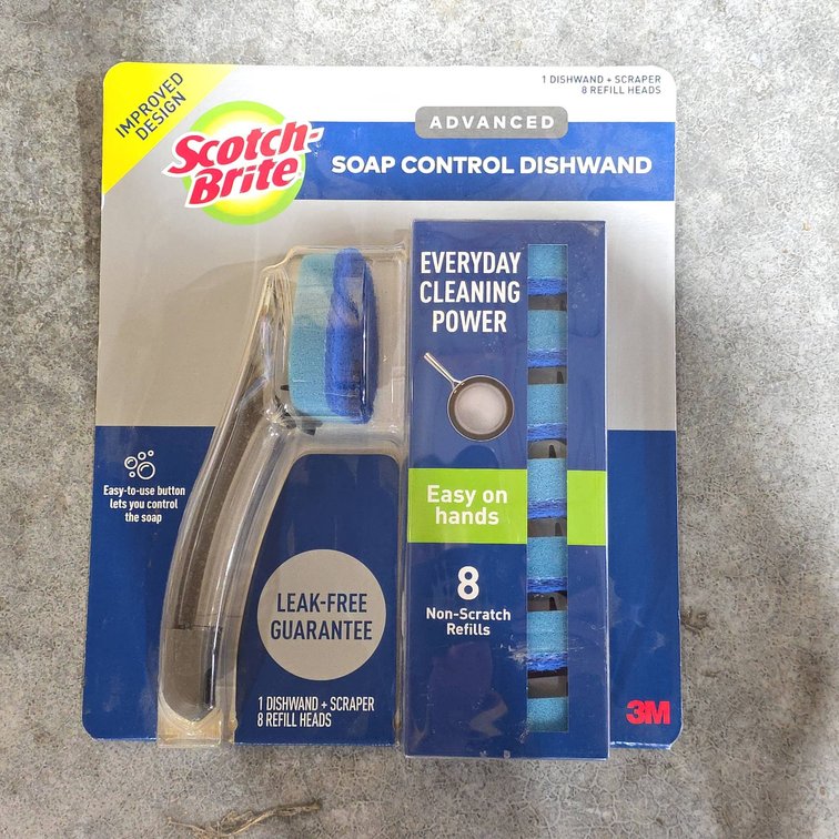 Scotch-Brite Advanced Soap Control Dishwand with 8 Non-Scratch Refills and Scraper