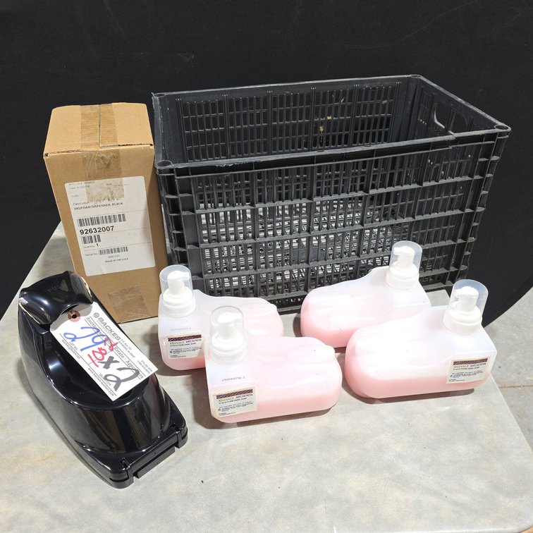 2 Sysco Foam Hand Soap Dispensers With Refills, Black DigiFoam Dispenser, Refills, and Basket Included