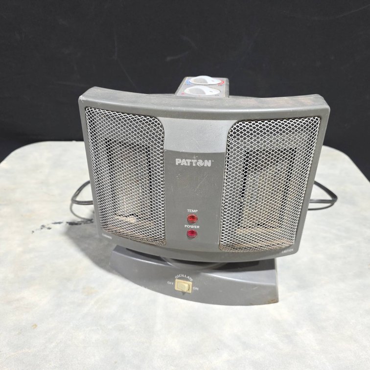 Patton Electric Oscillating Space Heater Model POH250 Tested and Working With Adjustable Temperature