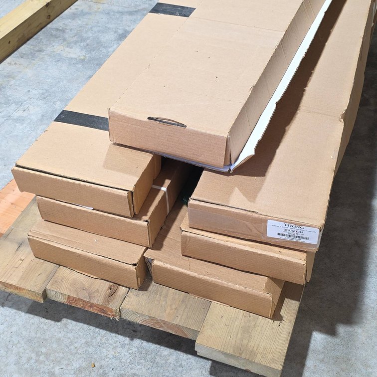 Viking M-UMED5 Maple Utility Aqua Blue Hardwood Flooring, Two Full Boxes Plus Five Partial Boxes, 100-130 Sq Ft