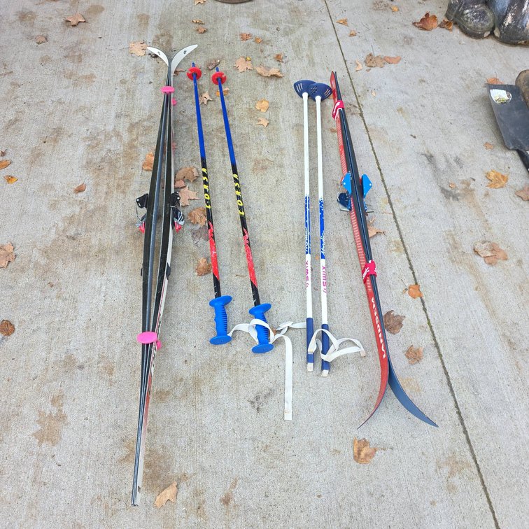 Germina Olympic LS 200 and Landsem Skis With Swix Poles, Two Complete Sets, Includes Waxes Base Model