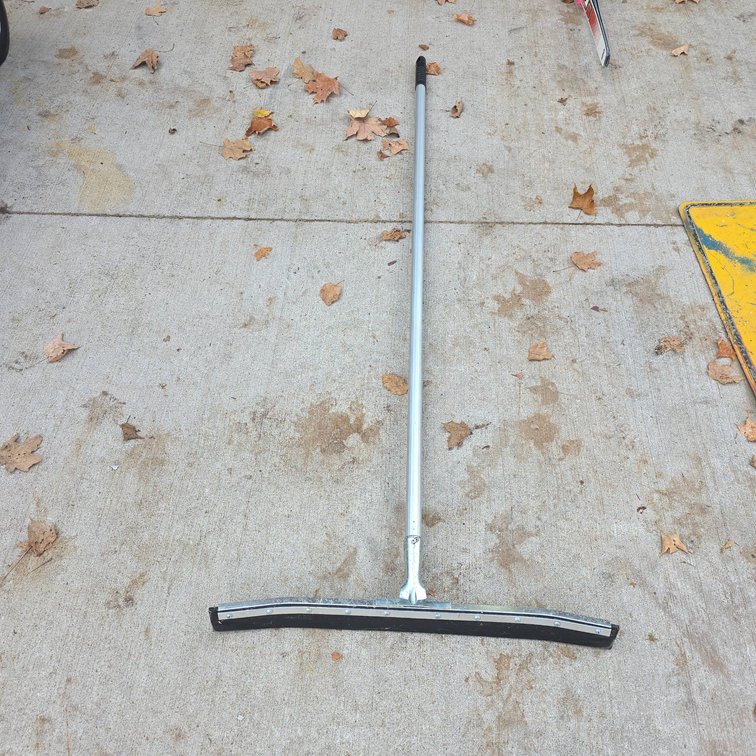 24-Inch Floor Squeegee With Aluminum Handle and Rubber Blade for Indoor or Outdoor Use