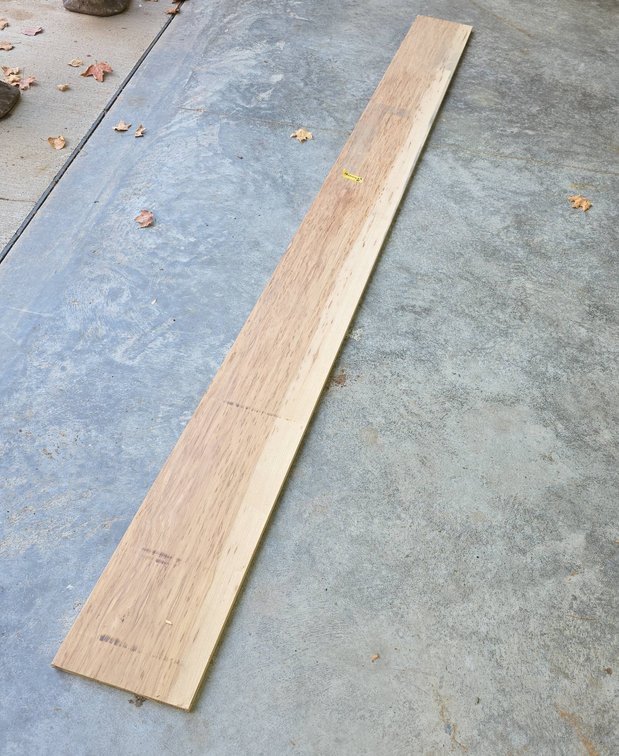 6.9 Board Feet Spalted Hickory Lumber, Planed and Edged, 3/4 Inch Thick, Single Board